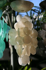 NEW Balinese Single Capiz Shell Mobile / Wind Chime - MANY COLOURS / GREAT Sound