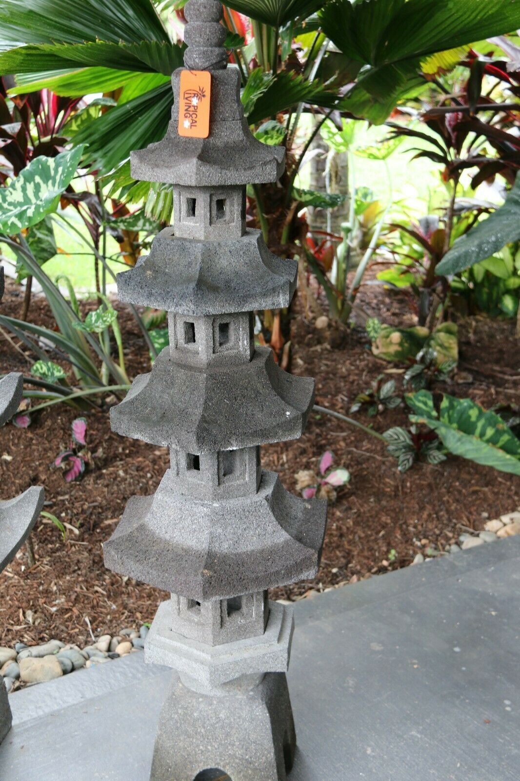 NEW Balinese LAVA Stone (Volcanic Rock) Hand Crafted Pagoda AMAZING!!