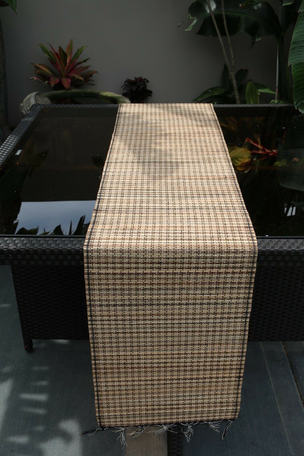 NEW Balinese 2m Table Runner - Bali Lidi Stick Table Runner  - Asst Colours