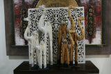 NEW Balinese Hand Carved Set 3 Camels - Wood Carved Bali African Animals