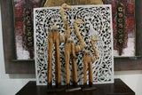 NEW Balinese Hand Carved Set 3 Camels - Wood Carved Bali African Animals