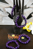 NEW Hand Crafted Wooden Bead Bracelet - MANY COLOURS - Perfect Inexpensive Gift