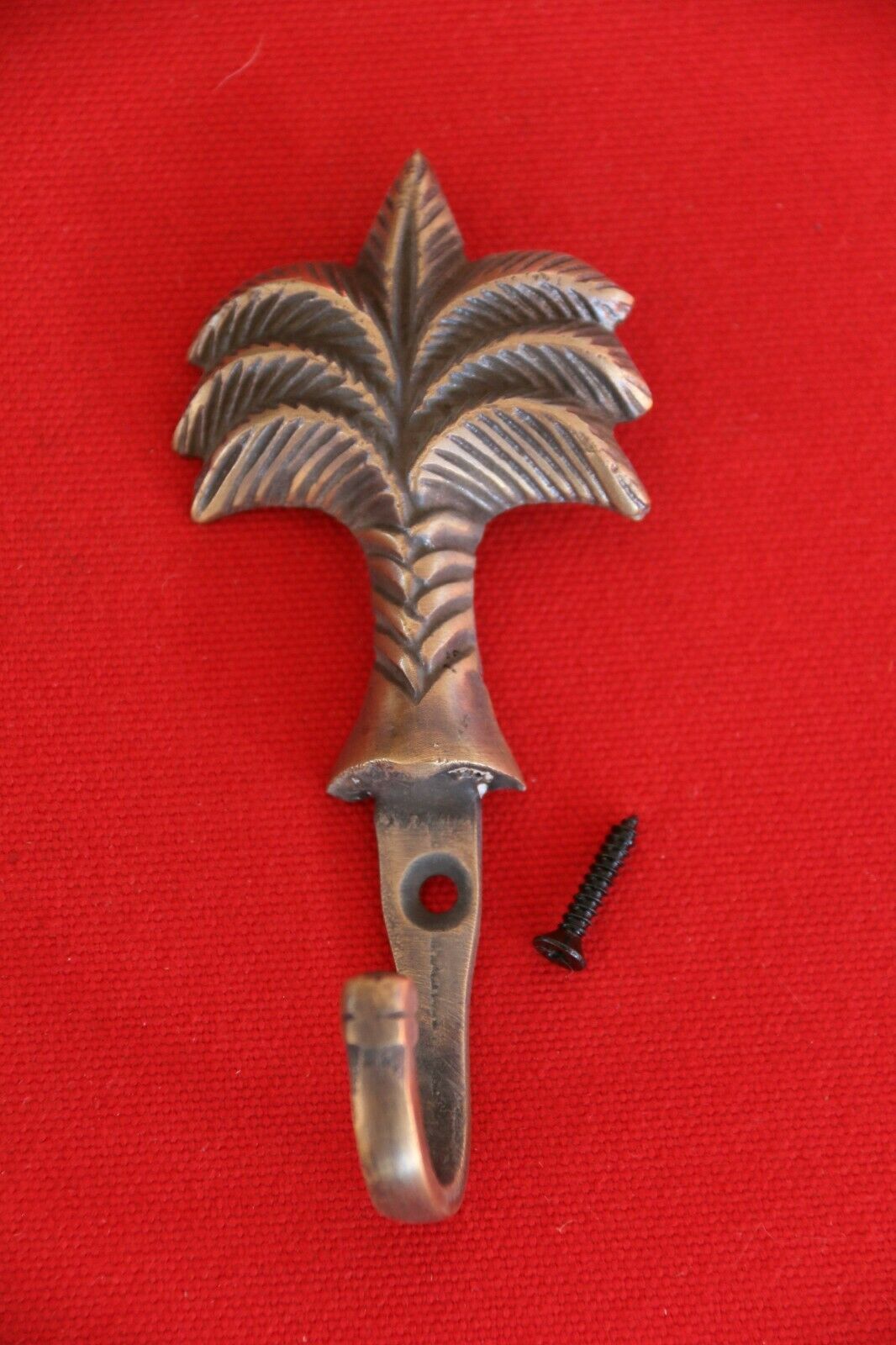 New BRASS Palm Tree Hook - Decorative Wall Hook - Furniture Accessories