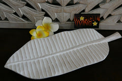 NEW Balinese Hand Carved Wooden Banana Leaf Platter - 3 sizes available.