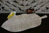 NEW Balinese Hand Carved Wooden Banana Leaf Platter - 3 sizes available.
