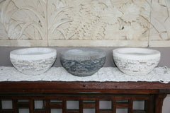 NEW Balinese Pebble  or Marble Chip Inlay Pots - Hand Crafted Bali Pots