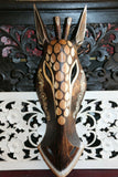 NEW Balinese Hand Carved Wooden African Animal Mask 50cm -  African Wall Art
