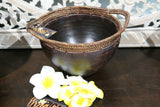 NEW Bali Wood / Rattan Trim Bowl - Balinese Wood/Rattan Combo Bowl BEAUTIFUL!!