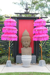 Balinese Triple Ceremony Umbrella - Bali Umbrella - Balinese Garden Art