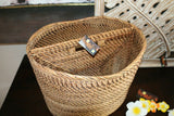 NEW Balinese Hand Crafted Rattan Open Basket / Magazine Holder - 2 Colours Avail