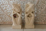 NEW Hand Carved Limestone Balinese Statues - Bali Garden Art - Wedding Statue