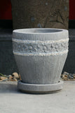 NEW Balinese Hand Crafted Marble Chip Trim Pot with Saucer - Bali Garden Pot