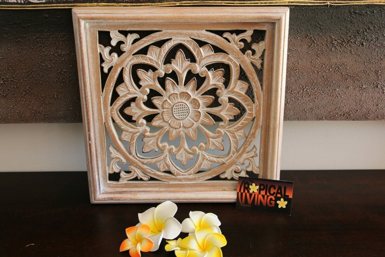 NEW Balinese Carved MDF/Wood Mandala / Tropical Wall Panels - Bali Wal ...