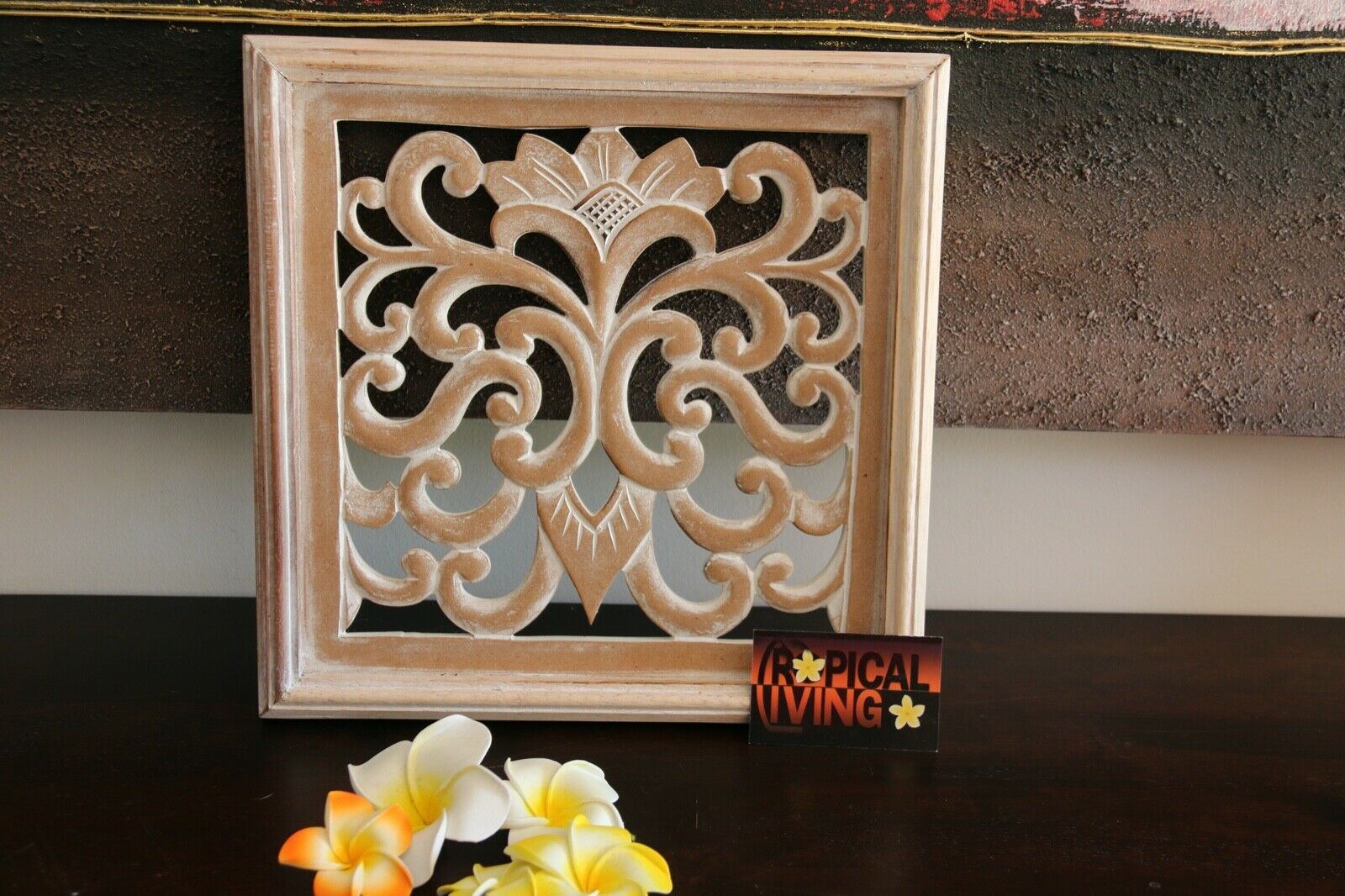 NEW Balinese Carved MDF/Wood Mandala / Tropical Wall Panels - Bali Wal ...