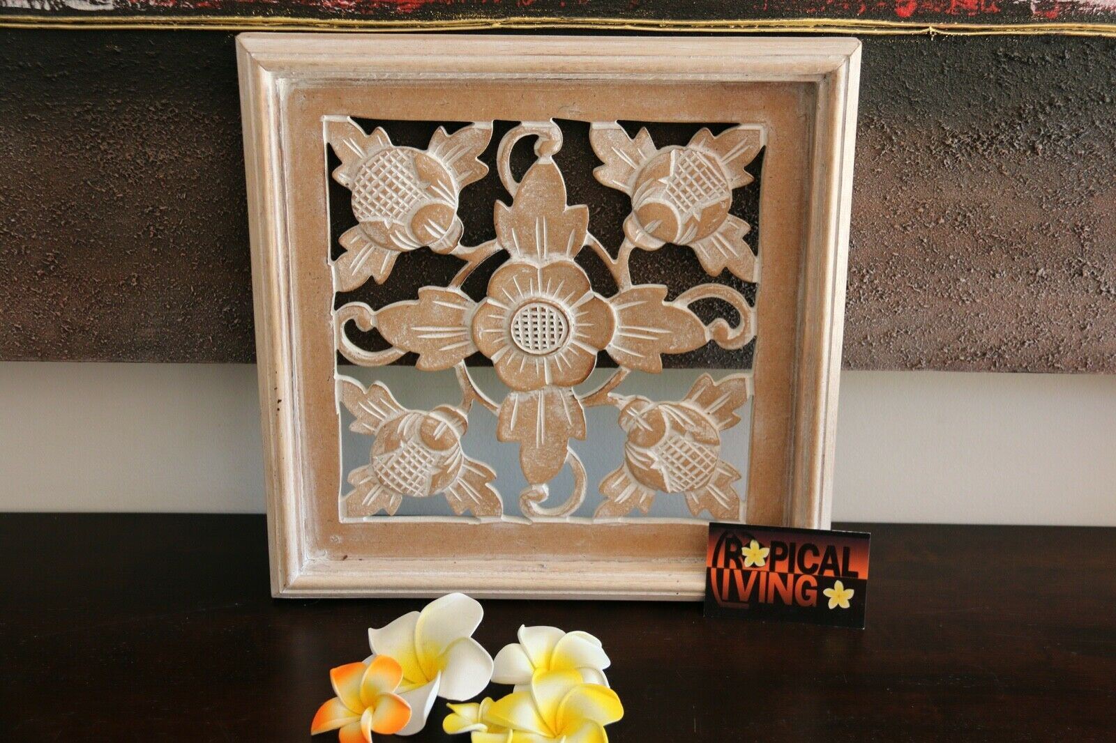 NEW Balinese Carved MDF/Wood Mandala / Tropical Wall Panels - Bali Wal ...