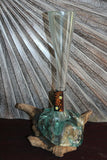 NEW Molten Glass on Wood Vase - Bali Blown Glass on Wood Vase - many styles