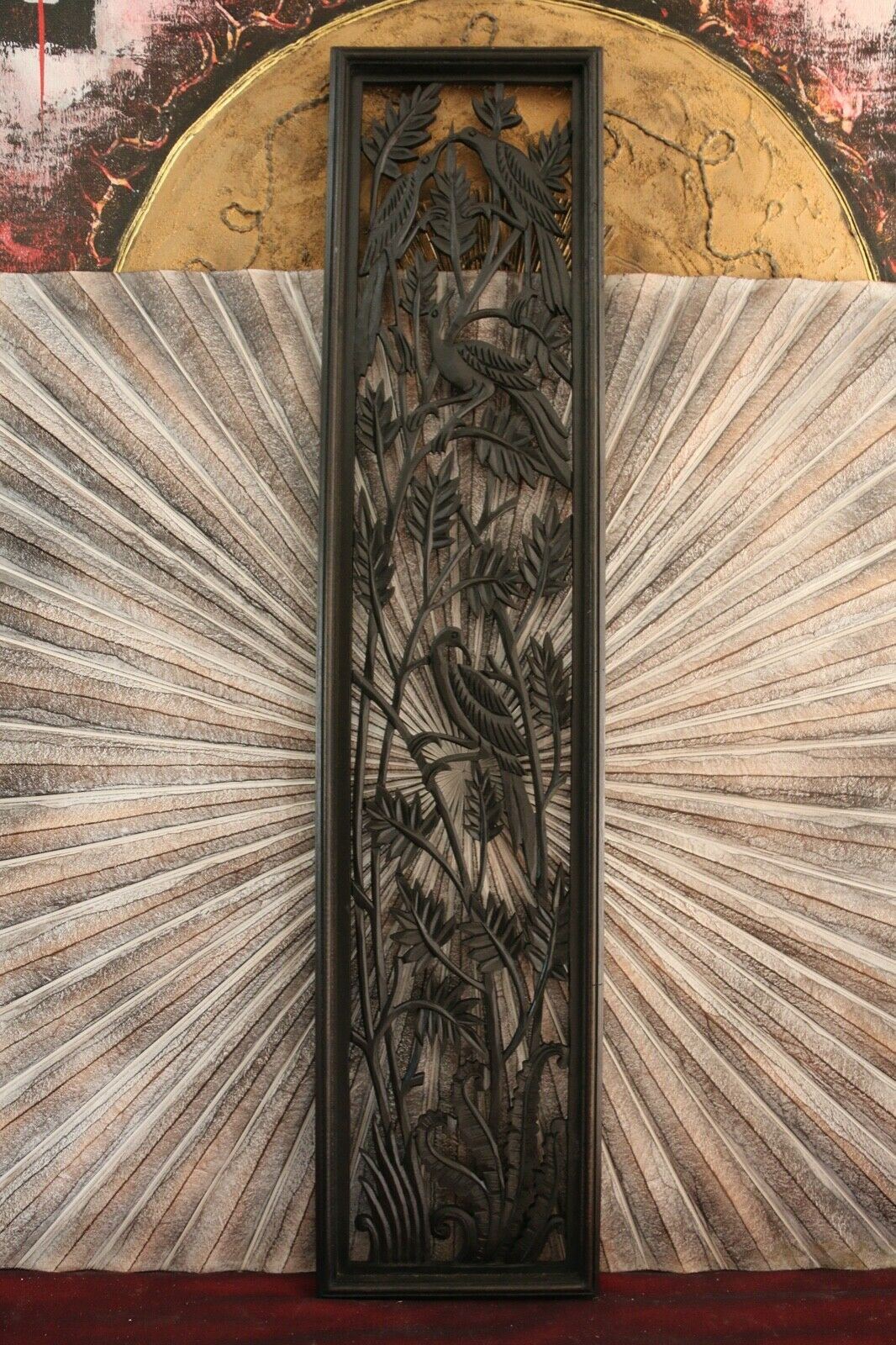 Balinese Carved MDF/Wood Bird / Tropical Wall Panels - Bali Tropical Wall Art