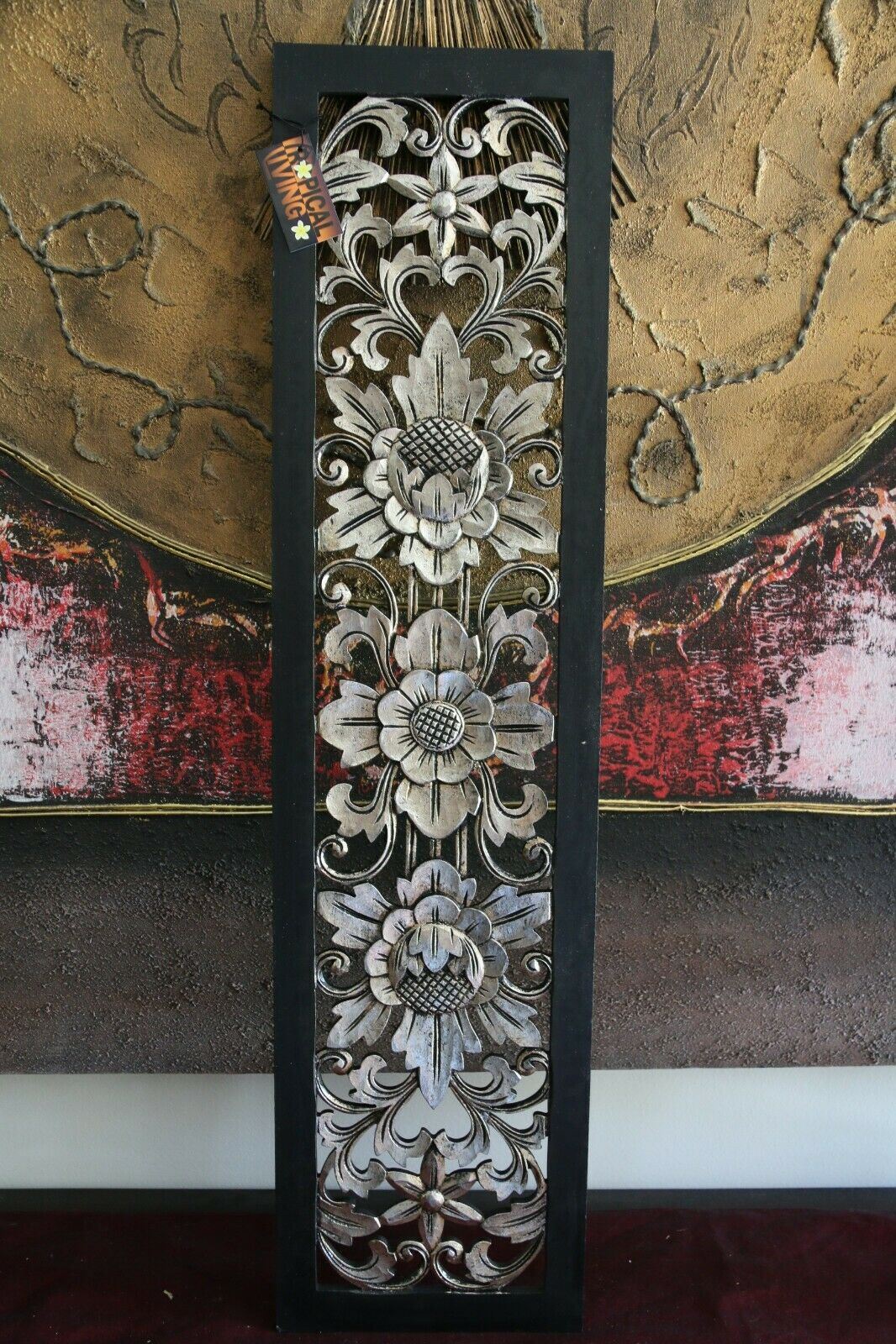 NEW Balinese Carved MDF Mandala / Tropical Wall Panels - Bali Wall Art - 6 Colou