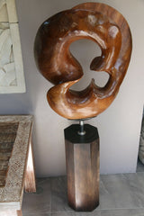 NEW Balinese Hand Carved Wooden Sculpture - Freestanding Suar Wood Sculpture