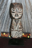 NEW Hand Crafted Timor Statue on Stand - Primitive Wood Carved Statue BOHO Style