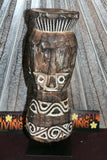 NEW Hand Crafted Timor Statue on Stand - Primitive Wood Carved Statue BOHO Style