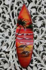 NEW Bali Handmade Air Brushed Surfboard Wall Decor 50cm - Bali Surfboard Sign