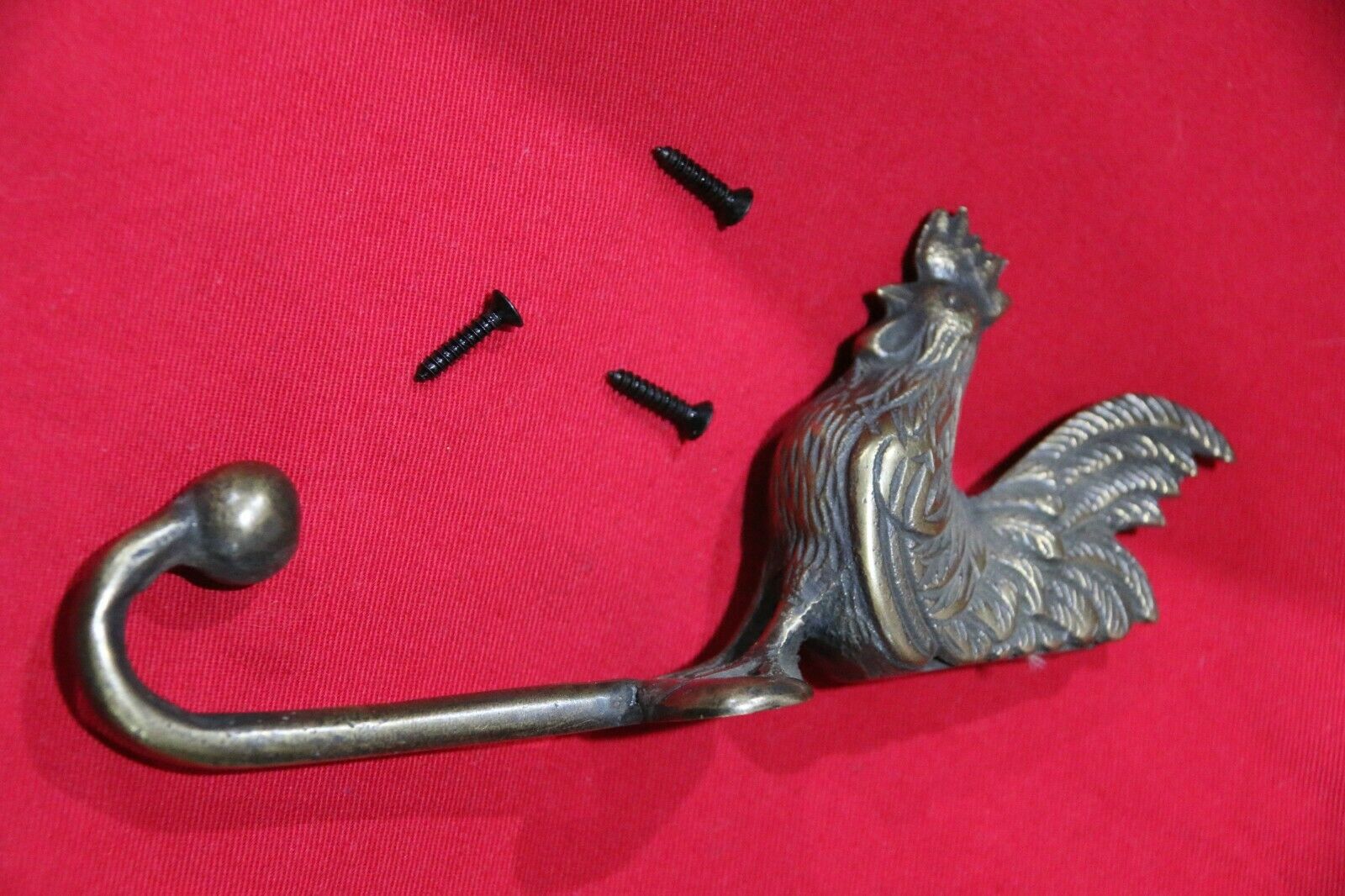 New BRASS Rooster Hook - Decorative Wall Hook - Furniture Fittings