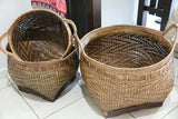 NEW Balinese Hand Woven Bamboo/Rattan Basket w/Handles - 3 sizes available