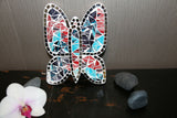 Brand New Balinese Hand Crafted Mosaic Butterflyfly Balinese Wall Art