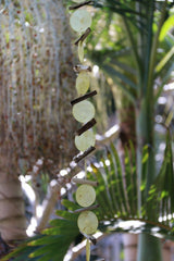 NEW Balinese Capiz Shell with Stick Hanging Strand / Mobile - MANY COLOURS