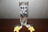 Brand New Bali Hand Carved Wooden Owl on Post - Balinese Wooden Art