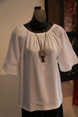 NEW Bali Peasant Style Top 4 Colours Avail - Very Pretty Top - Balinese Clothing