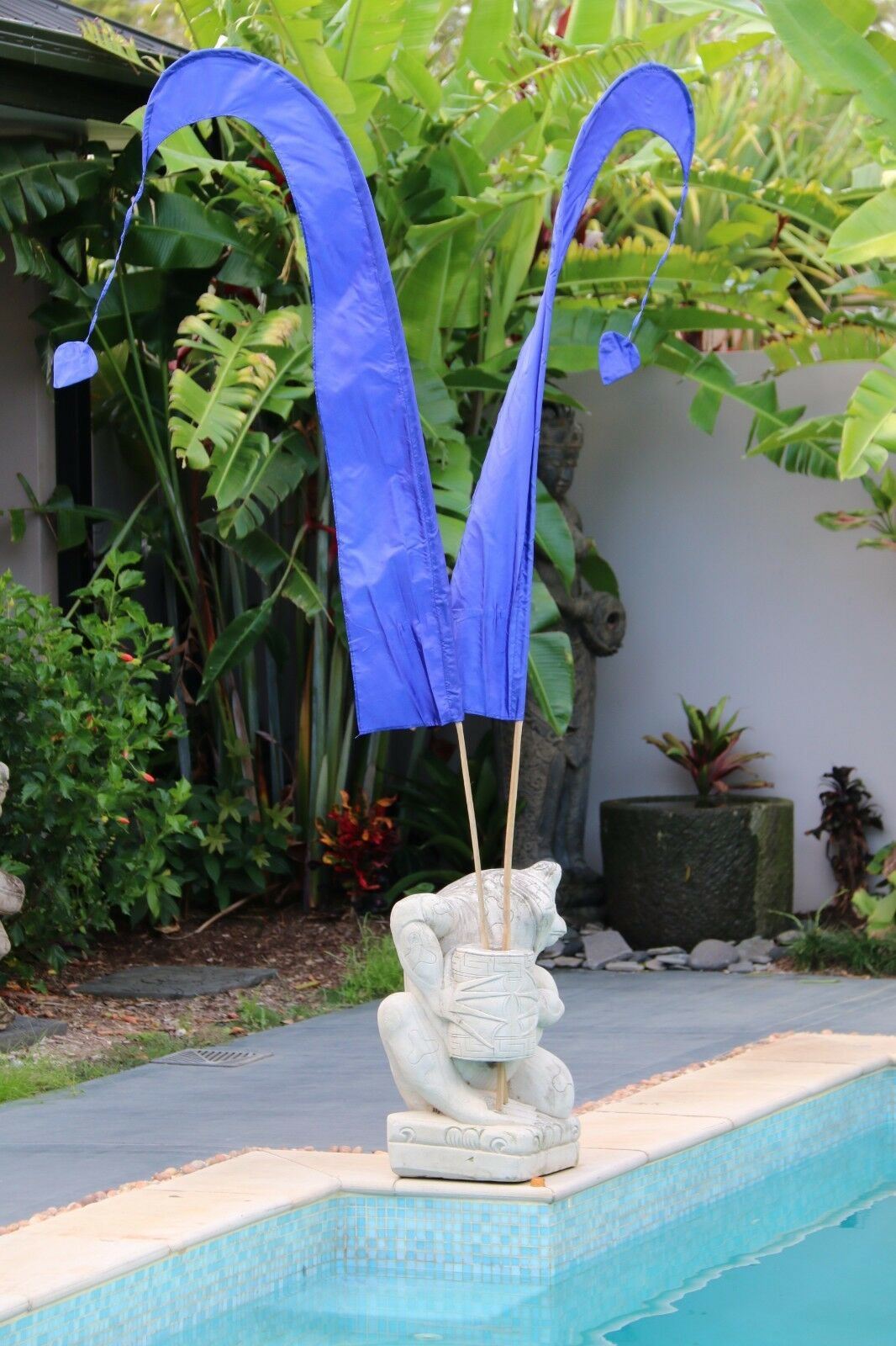 NEW X Large 5m Bali Umbul Flags - No Pole - 11 Colours - Wedding Party Flags