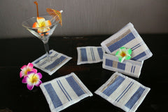 NEW Hand Made Balinese Set 10 Coasters with Holder - MANY COLOURS AVAILABLE