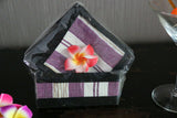 NEW Hand Made Balinese Set 10 Coasters with Holder - MANY COLOURS AVAILABLE