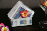 NEW Hand Made Balinese Set 10 Coasters with Holder - MANY COLOURS AVAILABLE