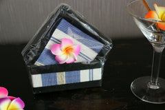 NEW Hand Made Balinese Set 10 Coasters with Holder - MANY COLOURS AVAILABLE