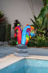 NEW Mini Bali Umbul Flags with Pole - Bali Flag Table Decor - 11 Colours - CUTE!