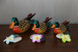 Brand New Bali Hand Carved Set 3 Wood Ducks - Balinese Ducks Set 3