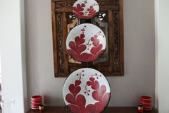 Brand New Balinese Dot Art Hand Crafted Plates - Dot Art Terracotta Plate - Bali