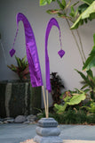 NEW 1m Bali Umbul Flags with Pole - Bali Flag Table Decor - 11 Colours
