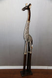 NEW Balinese Hand Carved Giraffes  - Wooden Carved Giraffes -  2 SIZES