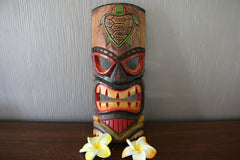 NEW Balinese Hand Crafted Tiki Bar / Polynesian TIKI MASK / TOTEM 30cm