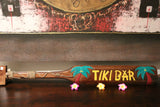 NEW Hand Crafted & Carved TIKI BAR Paddle Sign - Tropical Bali Bar Sign