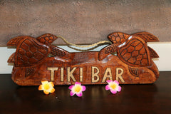 NEW Hand Crafted & Carved TIKI BAR Sign - Tropical Island Bali Bar Sign