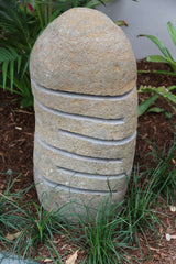 Brand New Balinese Hand Crafted River Stone Outdoor Lantern - Bali Garden Art