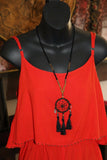 NEW Hand Crafted Dream Catcher Necklace BLACK or WHITE  Perfect Inexpensive Gift