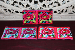 NEW Balinese Embroidered Make-Up Purse / Accessories Bag - MANY COLOURS