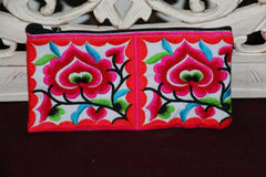 NEW Balinese Embroidered Make-Up Purse / Accessories Bag - MANY COLOURS