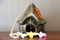 Balinese Hand Crafted Hanging Bird House Feeder - Hanging Fairy Tree House